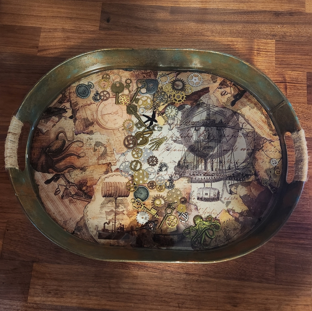 Made to Order Steampunk Serving Tray